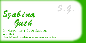szabina guth business card